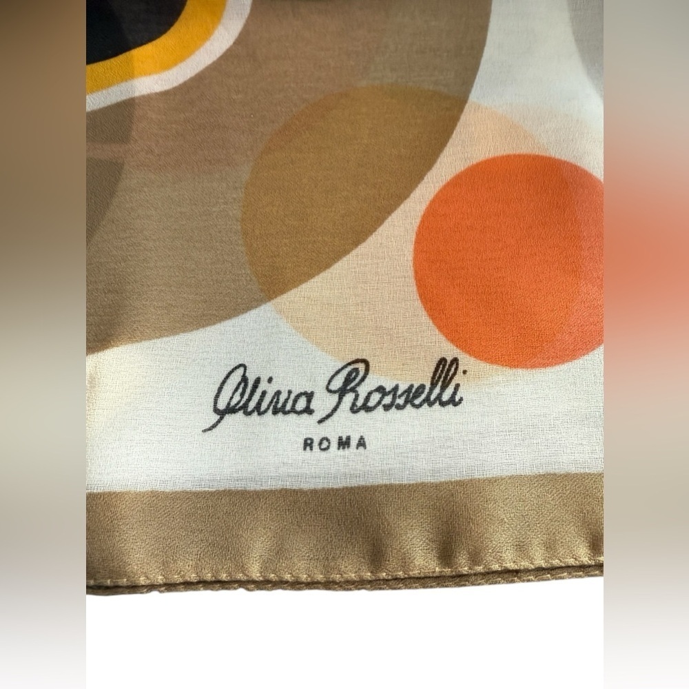 Italian OLIVIA ROSSELLI Geometric Scarf - Picture 2 of 6